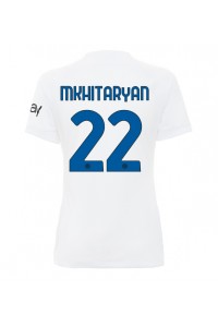 Inter Milan Henrikh Mkhitaryan #22 Jalkapallovaatteet Naisten Vieraspaita 2023-24 Lyhythihainen